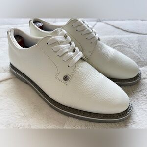 $225 GFORE g/fore G4 Gallivanter White Pebble Leather Golf Shoes 12